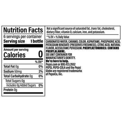Pepsi Soda Diet Caffeine Free - 6-16 Fl. Oz. - Image 3