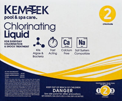 Kem Tek Chlorinating Liquid Calcium Liquid - 2-1 Gallon