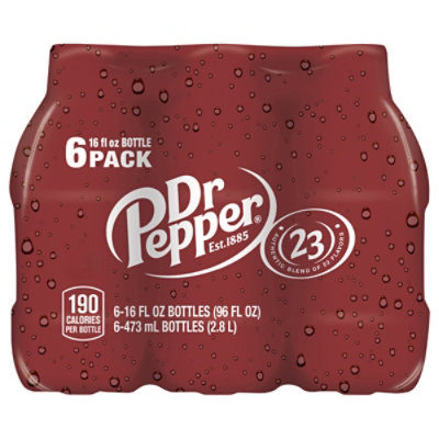 Dr Pepper Soda 16 fl oz bottles 6 pack - Image 3