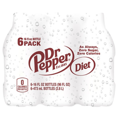 Dr Pepper® & Cream Soda Bottles, 6 pk / 16.9 fl oz - City Market