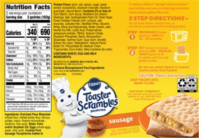 Pillsbury Toaster Scrambles Pastries Sausage With Potatoes 4 Count - 7.2 Oz - Image 5