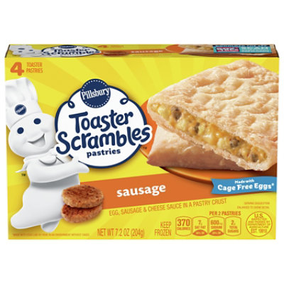 Pillsbury Toaster Scrambles Pastries Sausage With Potatoes 4 Count - 7.2 Oz - Image 1