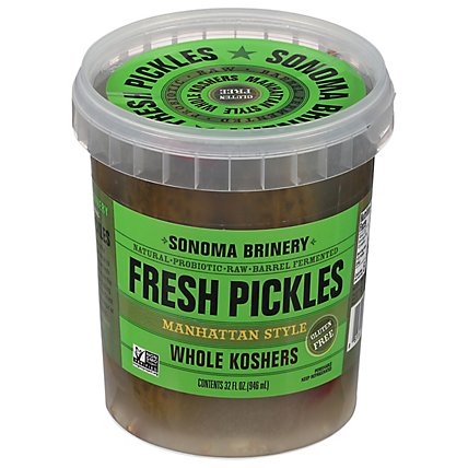 Sonoma Brinery Manhattan Whl Kosher Pickles - 32 Oz - Image 2