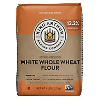 King Arthur Baking Company Stone Ground White Whole Wheat Flour - 5 Lb - Image 2