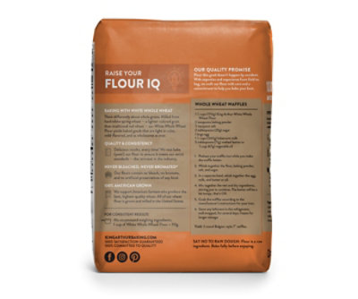 King Arthur Baking Company Stone Ground White Whole Wheat Flour - 5 Lb - Image 7