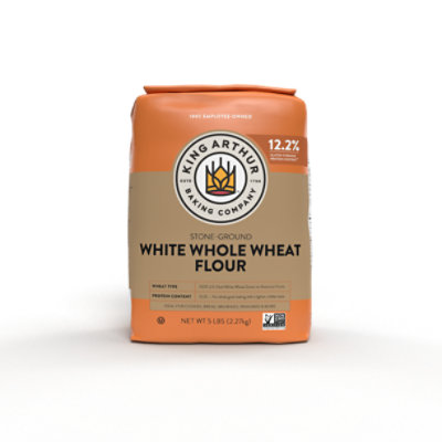 King Arthur Baking Company Stone Ground White Whole Wheat Flour - 5 Lb - Image 3