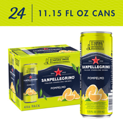 S.Pellegrino Pompelmo Grapefruit Sparkling Fruit Beverages - 24-11.15 Fl. Oz.