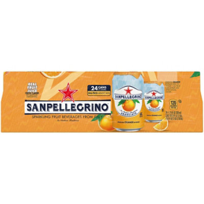San Pellegrino Sparkling Beverage Orange Aranciata - 24-11.15 Fl. Oz. - Image 2