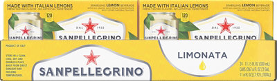 San Pellegrino Sparkling Beverage Lemon Limonata - 24-11.15 Fl. Oz.