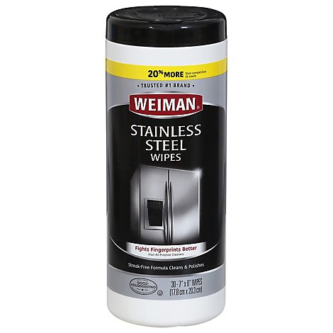 Weiman Stainless Steel Wipes - 30 Count