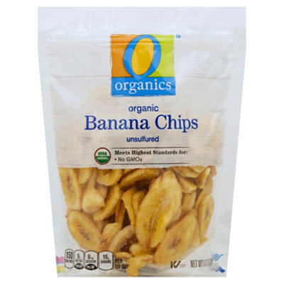 O Organics Organic Banana Chips Dried Unsulfured 6 Oz Safeway