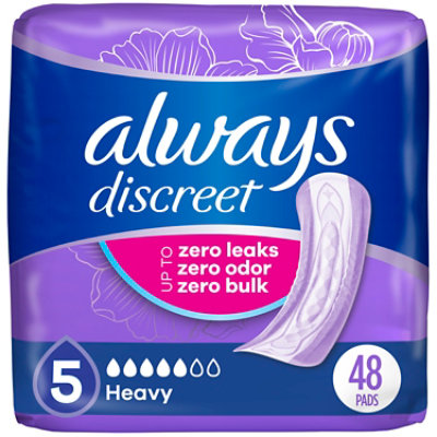 Always Discreet Heavy Incontinence Pads - 48 Count - Image 1