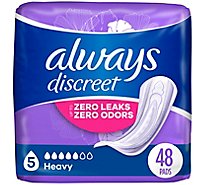 Always Discreet Heavy Incontinence Pads - 48 Count