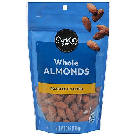 Signature SELECT Almond Roasted & Salted - 6 Oz