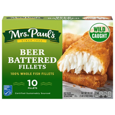 Mrs Pauls Fish Fillets Kitchen Beer Batter - 19.1 Oz - Image 1