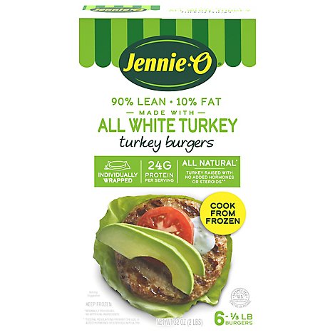 Jennie-O Turkey Store 93% Lean White Meat Turkey Burgers - 32 Oz