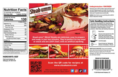 Steak-Umm Thin Sliced Sandwich Steaks - 21 Oz - Image 5