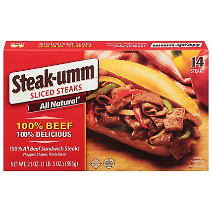 Steak-Umm Sandwich Steaks Thin Sliced - 21 Oz - Image 2
