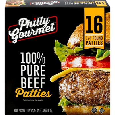 Philly Gourmet 100 Percent Beef Patty - 64 Oz - Image 2