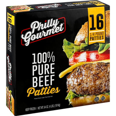 Philly Gourmet 100 Percent Beef Patty - 64 Oz - Image 1