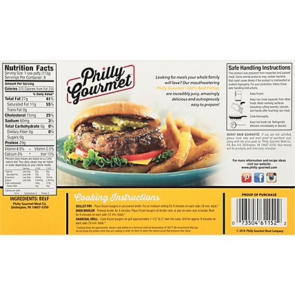 Philly Gourmet 100 Percent Beef Patty - 32 Oz - Image 6