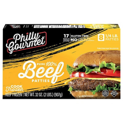 Philly Gourmet 100 Percent Beef Patty - 32 Oz - Image 1