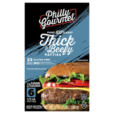 Philly Gourmet Thick And Beefy Beef Patty - 32 Oz - Image 3