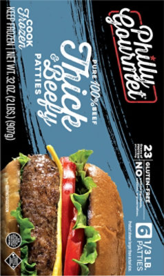 Philly Gourmet Thick And Beefy Beef Patty - 32 Oz - Image 5