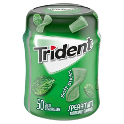 Trident Sugar Free With Xylitol Spearmint Unwrapped Gum - 50 Count - Image 1