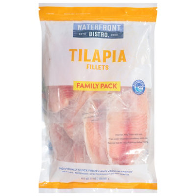 waterfront BISTRO Tilapia Fillets Bonesless & Skinless - 32 Oz