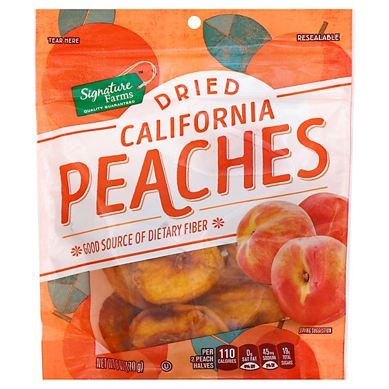 Signature Farms Dried Peaches California - 6 Oz