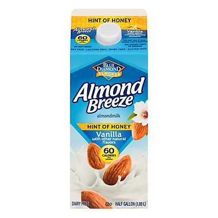 Blue Diamond Almonds Almond Breeze Milk Vanilla Hint Of Honey - 64 Fl. Oz. - Image 1