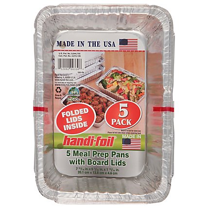 Handi Foil Storage Containers with Board Lids - 5 Count - Image 3