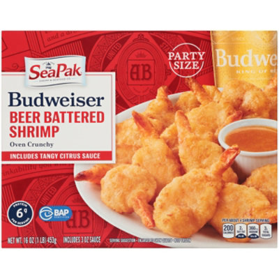 SeaPak Shrimp & Seafood Co. Shrimp Budweiser Beer Battered Oven Crunchy - 16 Oz - Image 2