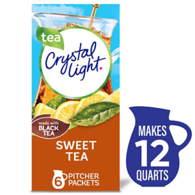 Crystal Light Sweet Tea Naturally Flavored Powdered Drink Mix Pitcher Packets - 6 Count - Image 1