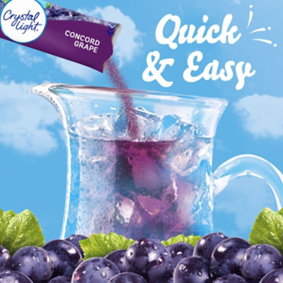 Crystal Light Concord Grape Artificially Flavored Powdered Drink Mix Pitcher Packets - 6 Count - Image 5