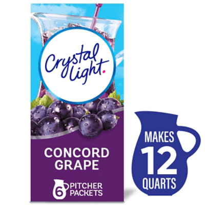 Crystal Light Concord Grape Artificially Flavored Powdered Drink Mix Pitcher Packets - 6 Count - Image 1