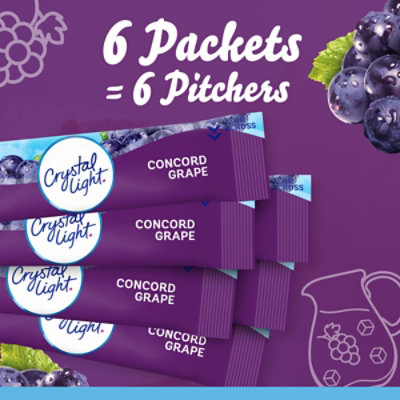 Crystal Light Concord Grape Artificially Flavored Powdered Drink Mix Pitcher Packets - 6 Count - Image 5