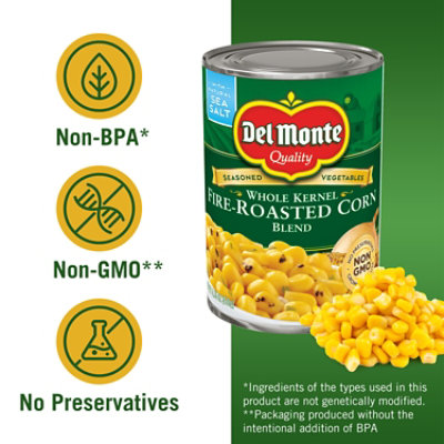 Del Monte Corn Whole Kernel Blend Fire-Roasted with Natural Sea Salt - 14.75 Oz - Image 2