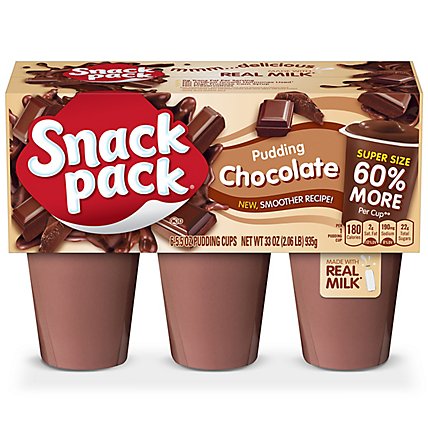 Snack Pack Pudding Super Chocolate - 6-5.5 Oz - Image 2