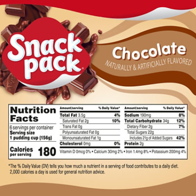 Snack Pack Super Chocolate Pudding - 6-5.5 Oz - Image 2