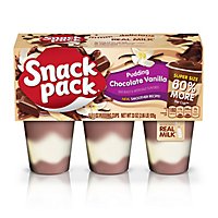 Snack Pack Pudding Super Creamy Chocolate Vanilla - 6-5.5 Oz - Image 2