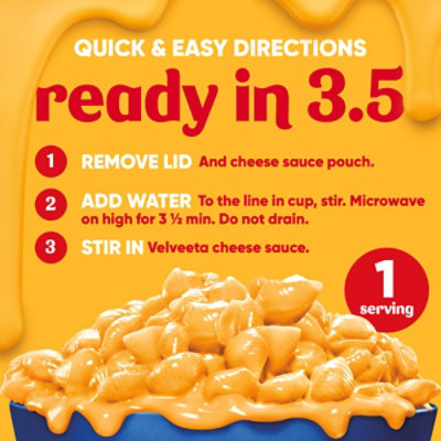 Velveeta Shells & Cheese Original Microwaveable Shell Pasta & Cheese Sauce - 2.39 Oz - Image 4