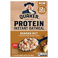 Quaker Select Starts Protein Oatmeal Instant Banana Nut - 6-2.15 Oz - Image 1