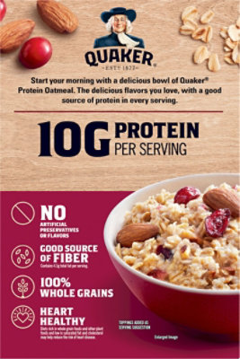 Quaker Select Starts Protein Oatmeal Instant Cranberry Almond - 6-2.18 Oz - Image 6