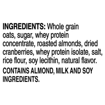 Quaker Select Starts Protein Oatmeal Instant Cranberry Almond - 6-2.18 Oz - Image 4