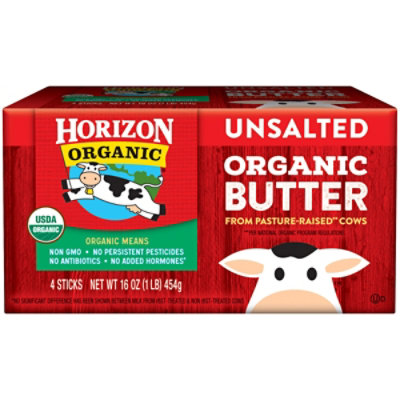 Horizon Organic Unsalted Butter Sticks 4 Count - 16 Oz - Image 1