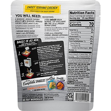 Campbells Sauces Oven Sweet Teriyaki Chicken Pouch - 12 Oz - Image 8
