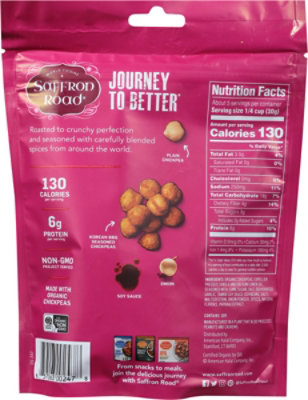 Saffron Road Korean BBQ Gluten Free Crunchy Chickpeas Snack - 5.4 Oz - Image 6