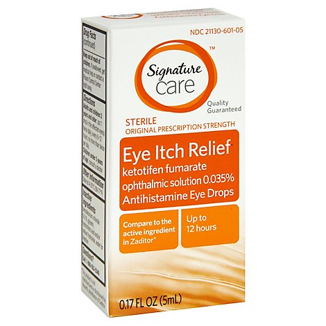 Signature Care Eye Itch Relief Original Prescription Strength Sterile - 0.17 Oz